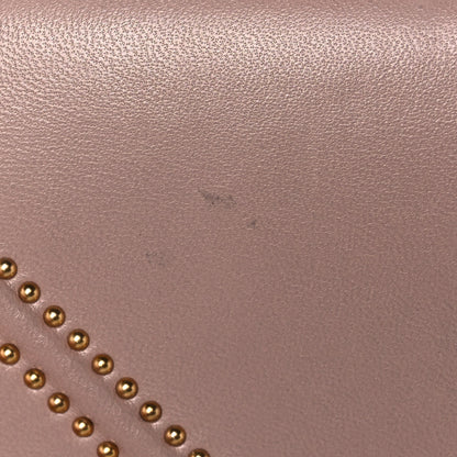 Christian Dior Calfskin Studded Diorama Wallet on Chain Pouch Nude 13 of 16