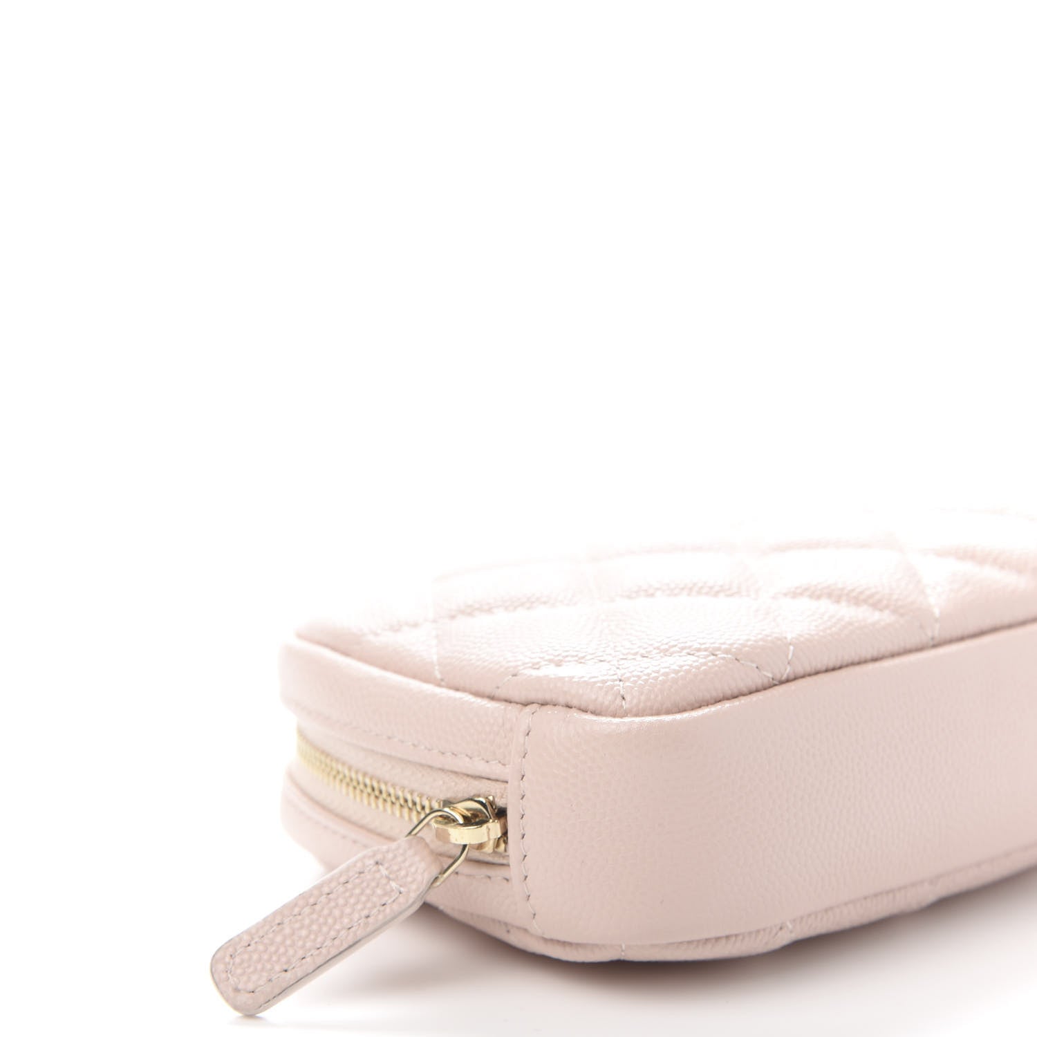 Chanel Caviar Quilted Small Curvy Pouch Cosmetic Case Light Pink 5 of 10