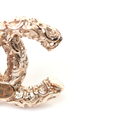 Chanel Crystal CC Earrings Light Gold 7 of 8