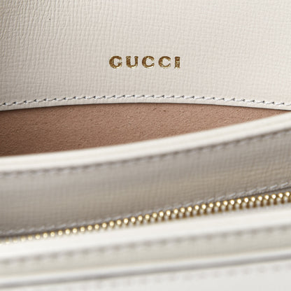Gucci Azalea Calfskin Horsebit 1955 Shoulder Bag Mystic White 7 of 11