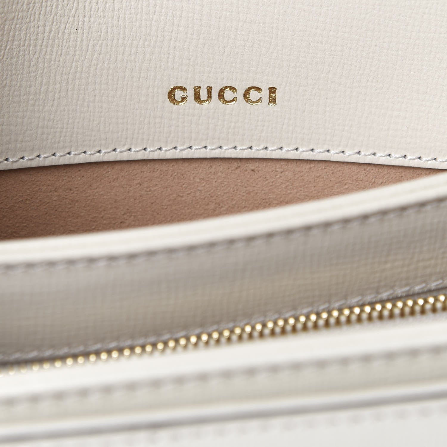 Gucci Azalea Calfskin Horsebit 1955 Shoulder Bag Mystic White 7 of 11