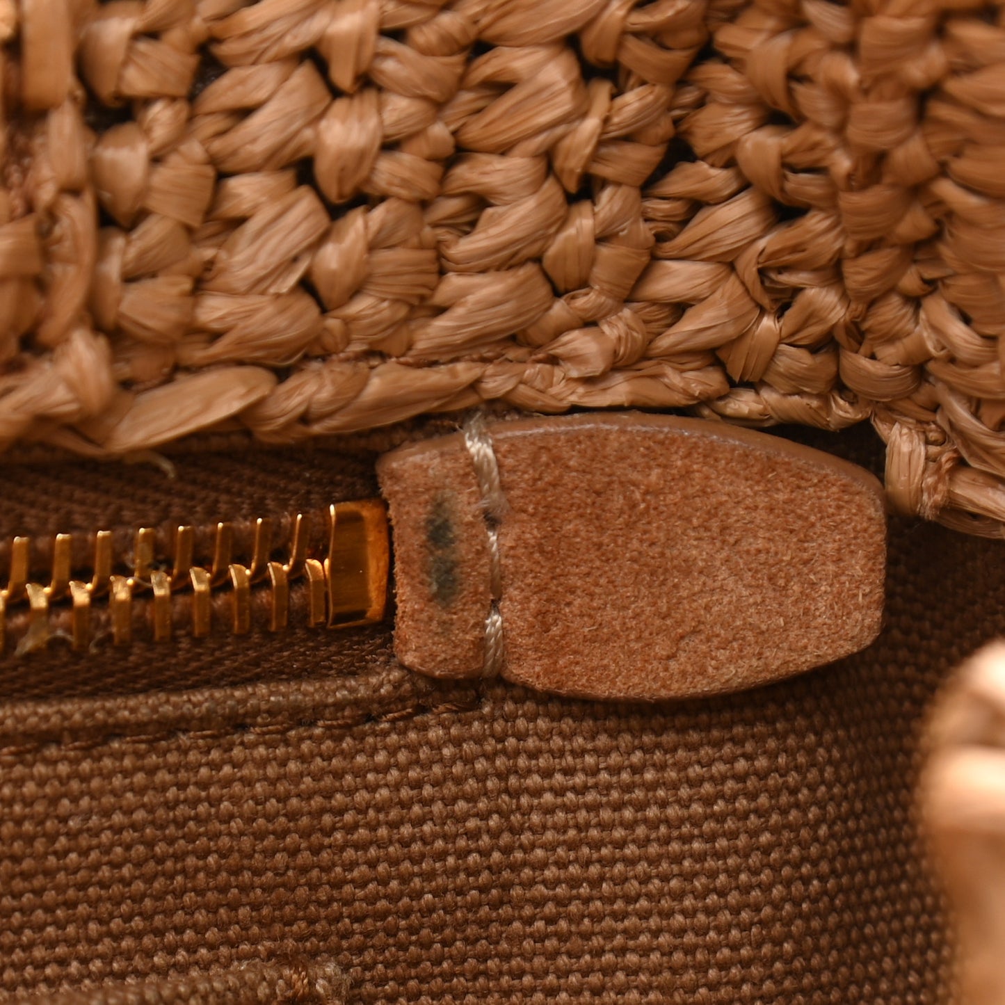 Raffia Woven Tote Naturale Caramel