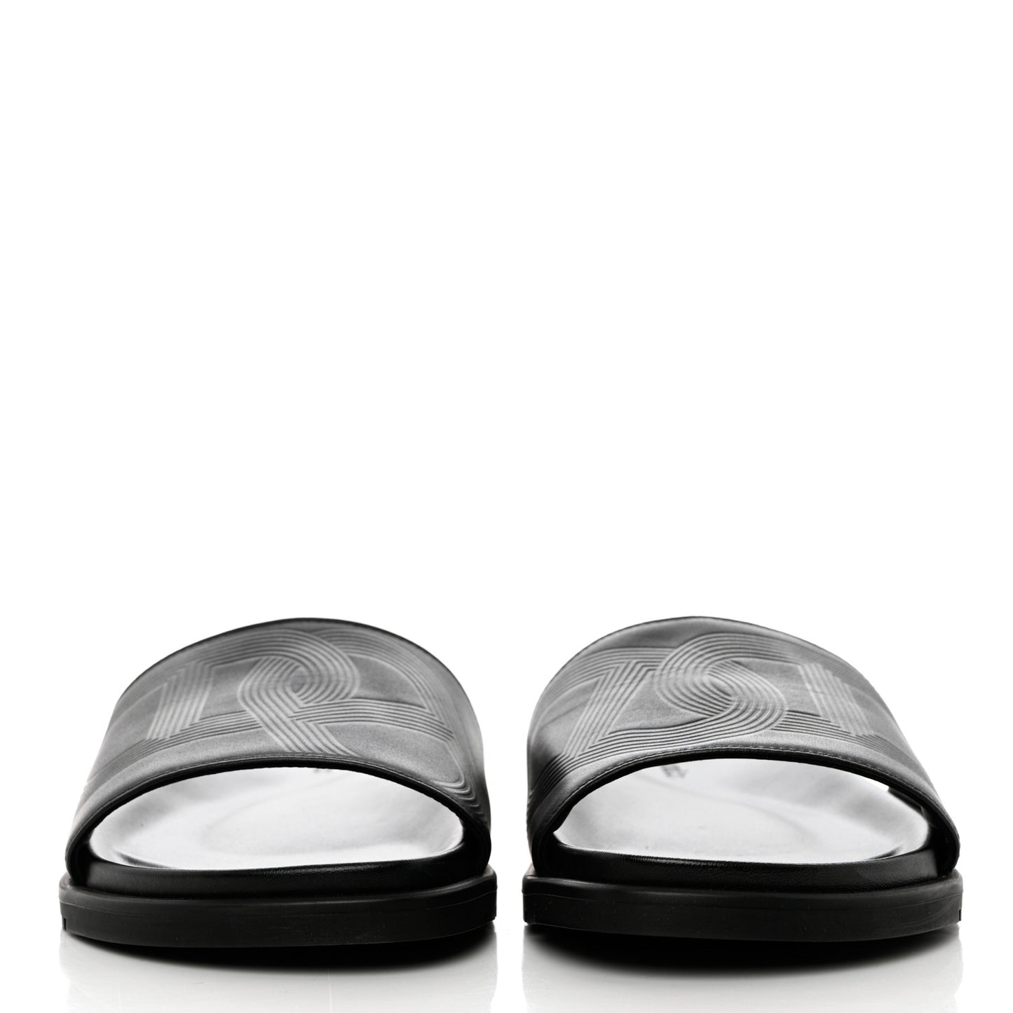 Calfskin Mens Biarritz Sandals 41.5 Black