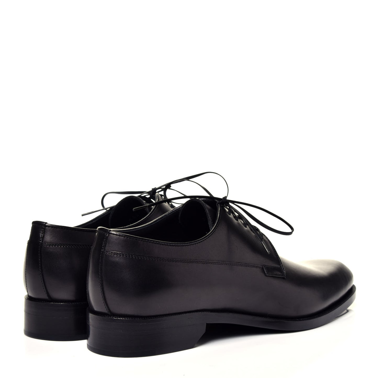 Brushed Calfskin Derby Shoes 40.5 Black