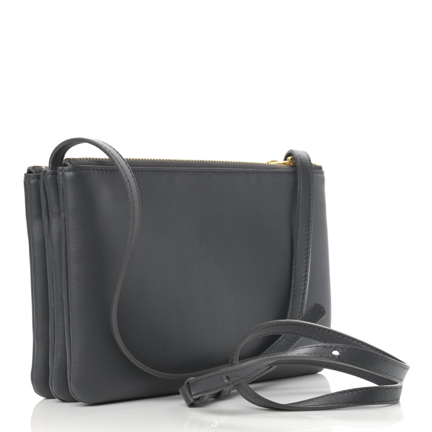 Lambskin Large Trio Crossbody Bag Grey