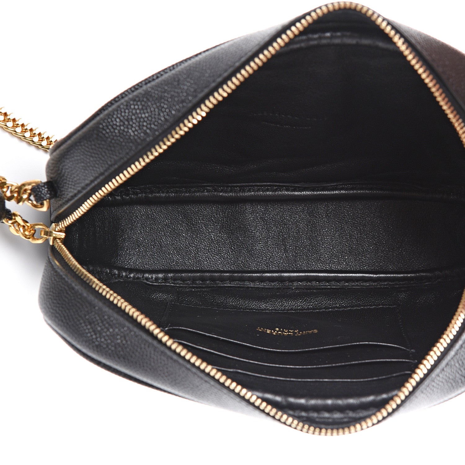 Saint Laurent Grain De Poudre Matelasse Monogram Mini Lou Camera Bag Black 4 of 12
