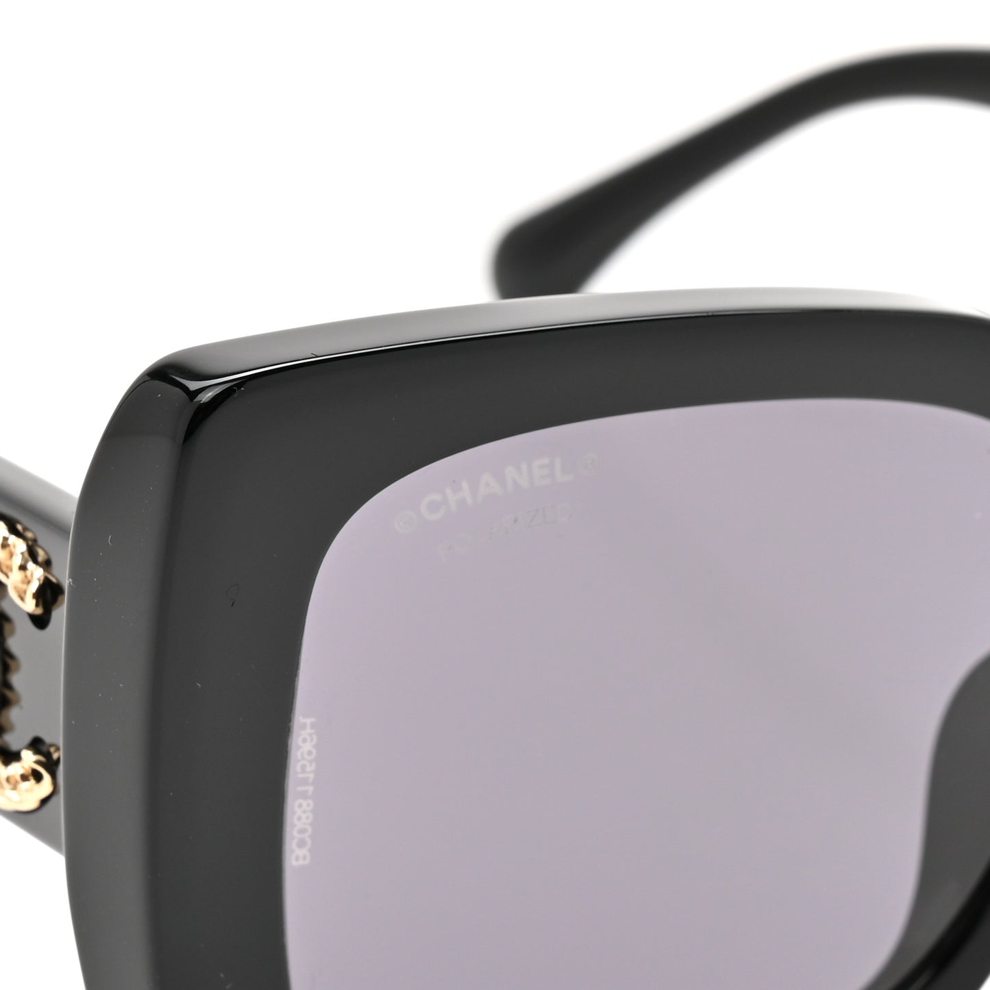 Acetate CC Square Sunglasses 5555 Black