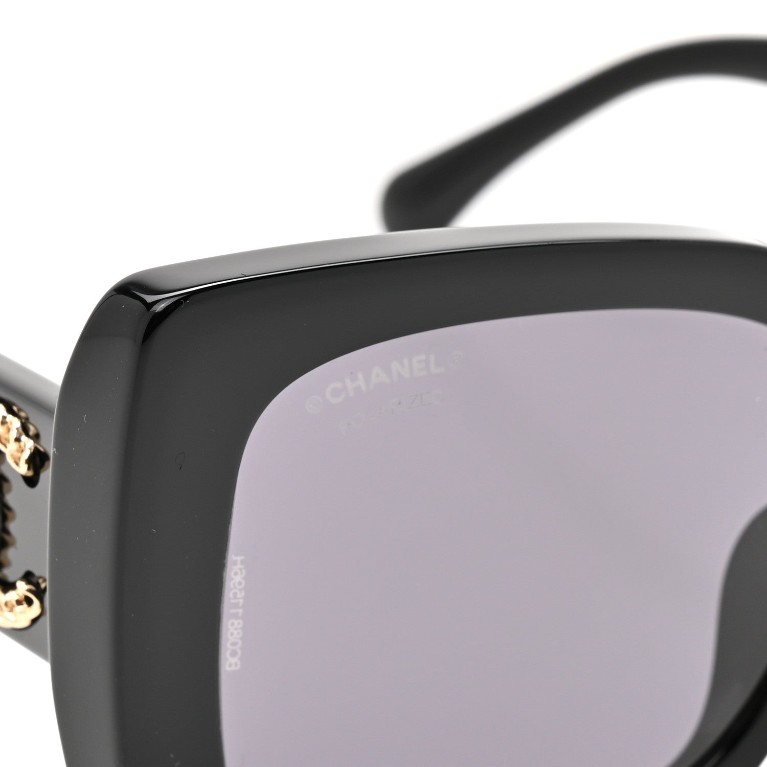 Chanel Acetate CC Square Sunglasses 5555 Black 7 of 7