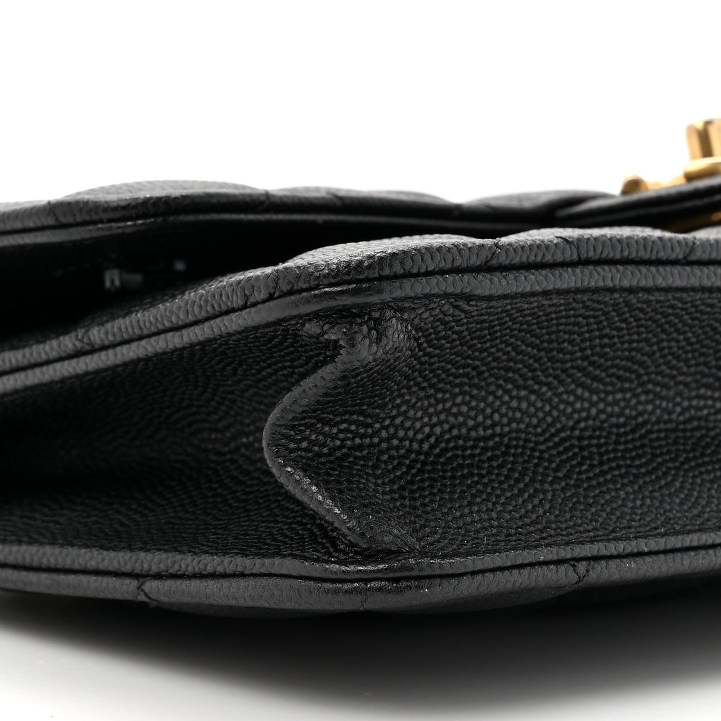 Caviar Quilted Chain Handle Round Wallet On Chain WOC White