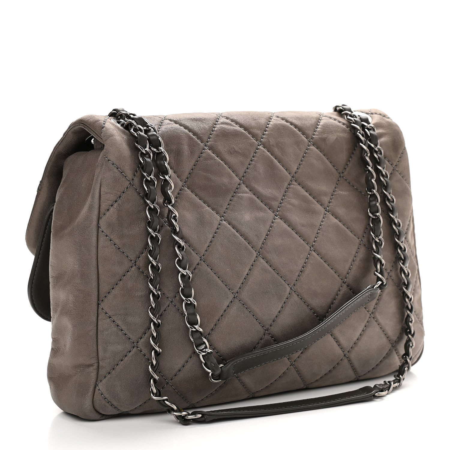 Chanel Iridescent Calfskin Jumbo In the Mix Double Flap Dark Grey 3 of 10