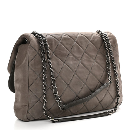 Chanel Iridescent Calfskin Jumbo In the Mix Double Flap Dark Grey 3 of 10