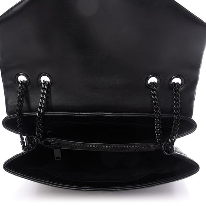 Saint Laurent Calfskin Y Quilted Monogram Medium Loulou Chain Satchel Black 5 of 13