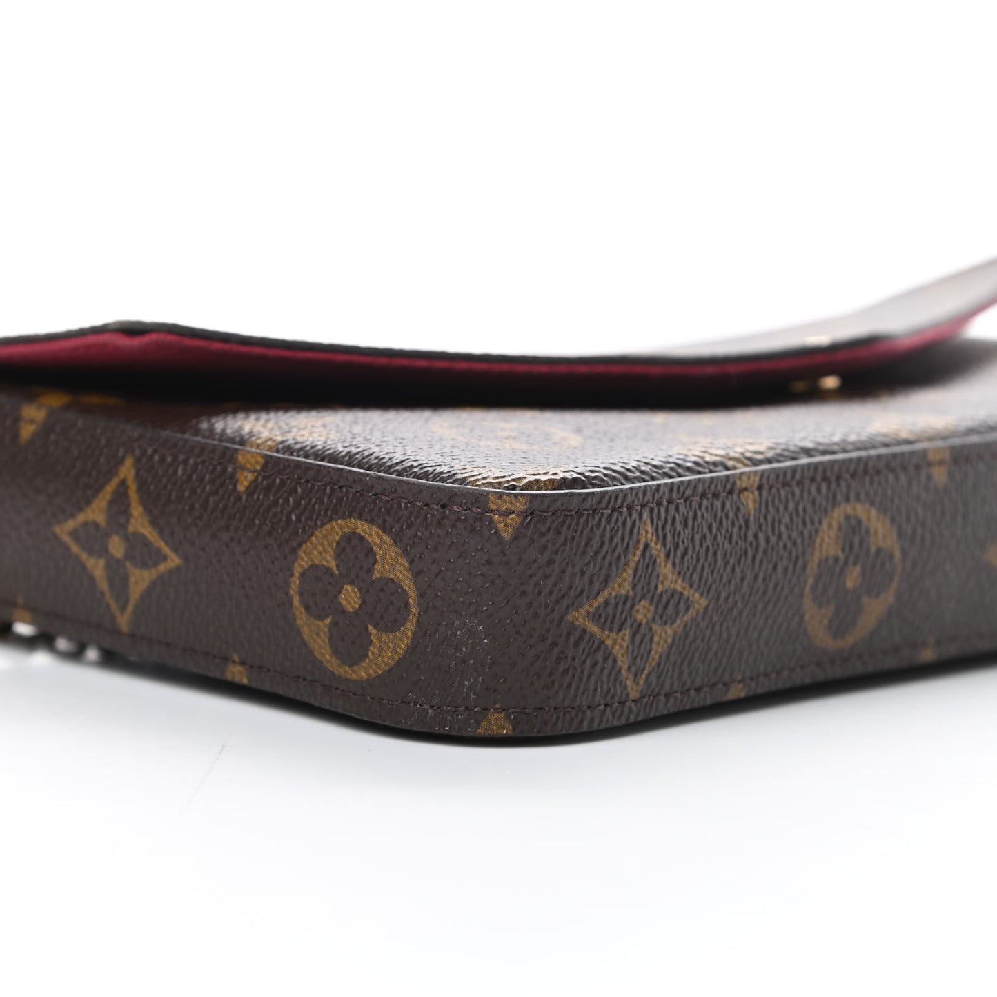 Monogram Pochette Felicie Chain Wallet Fuchsia