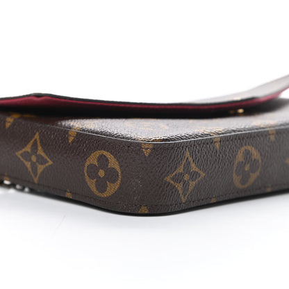 Louis Vuitton Monogram Pochette Felicie Chain Wallet Fuchsia 12 of 16
