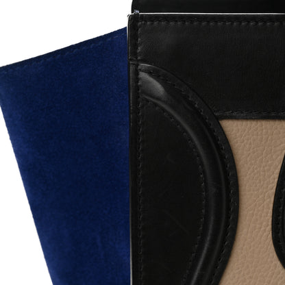Celine Elephant Calfskin Suede Micro Tri-Color Luggage Sand 12 of 14