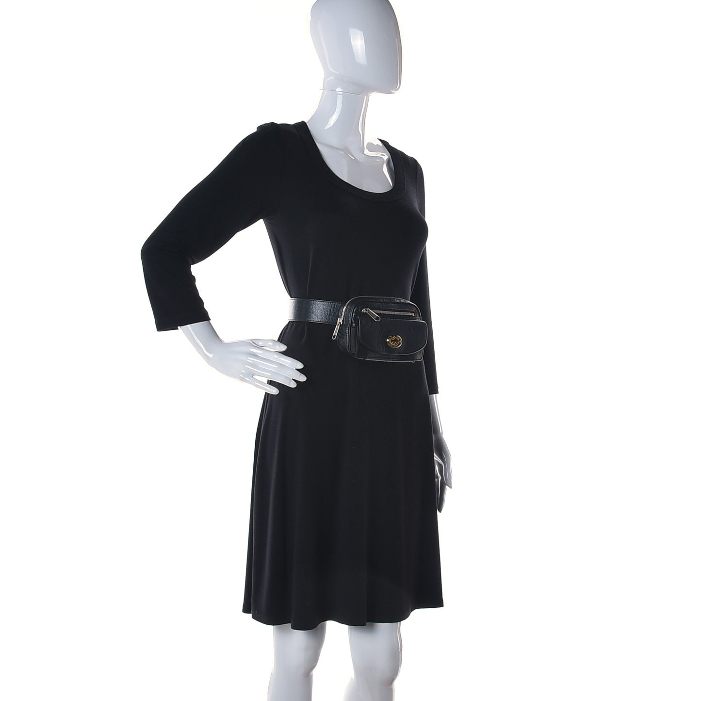 Fluffy Calfskin Mini Morpheus Belt Bag 90 36 Black