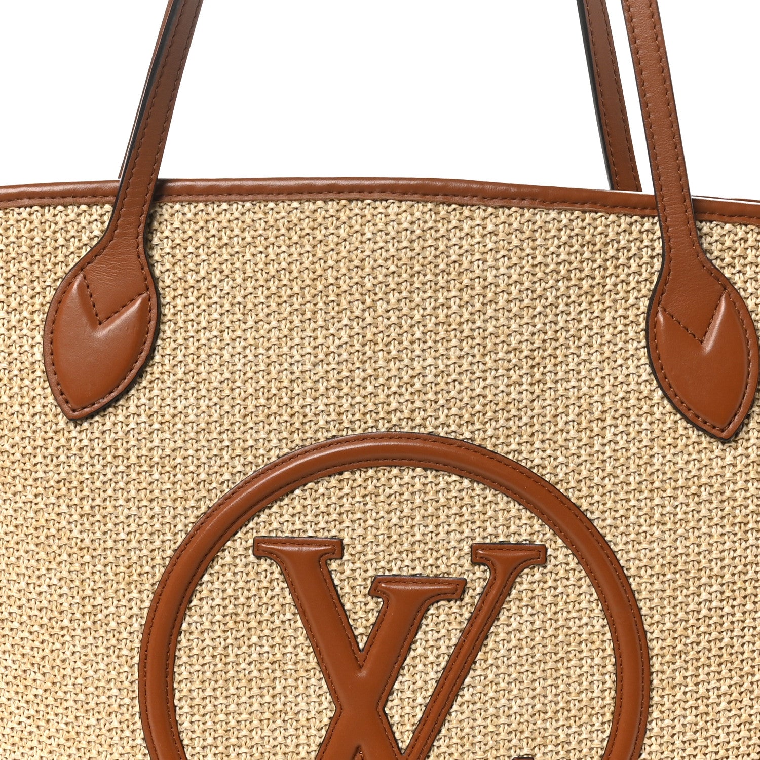 Louis Vuitton Raffia Saint Jacques Tote Caramel 8 of 10
