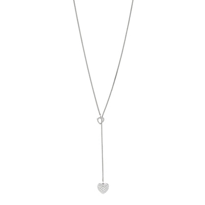 Tiffany Platinum Diamond Heart Lariat Necklace 1 of 5