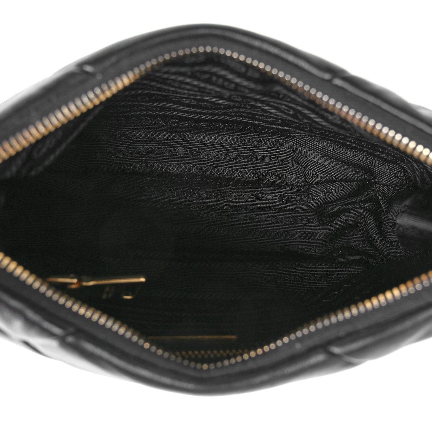 Prada Nappa Triangle Quilted Patchwork System Bag Black 6 of 10