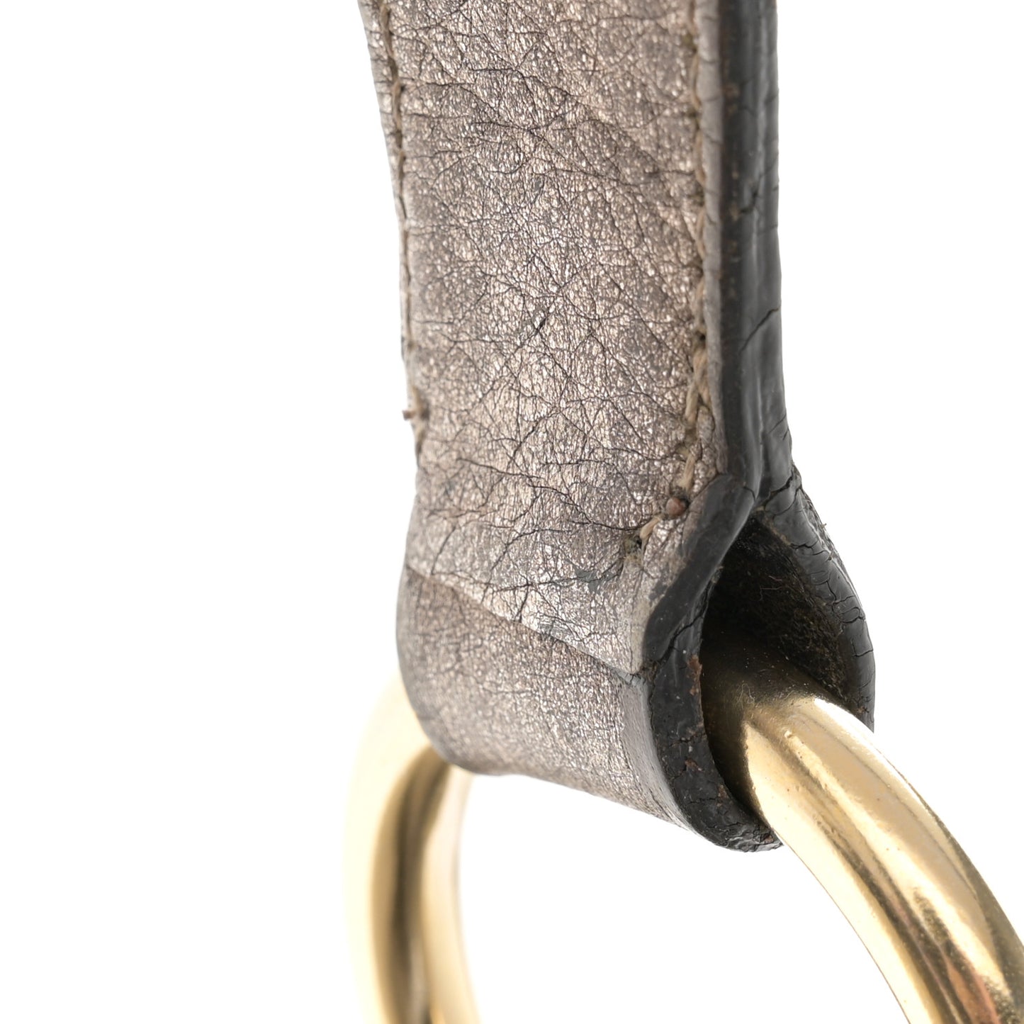 Metallic Vitello Daino Side Pocket Hobo Acciaio