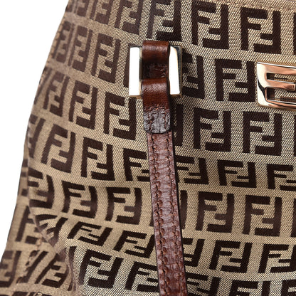 Fendi Zucchino Vitello Tote Mogano Panna Bruciato 12 of 14