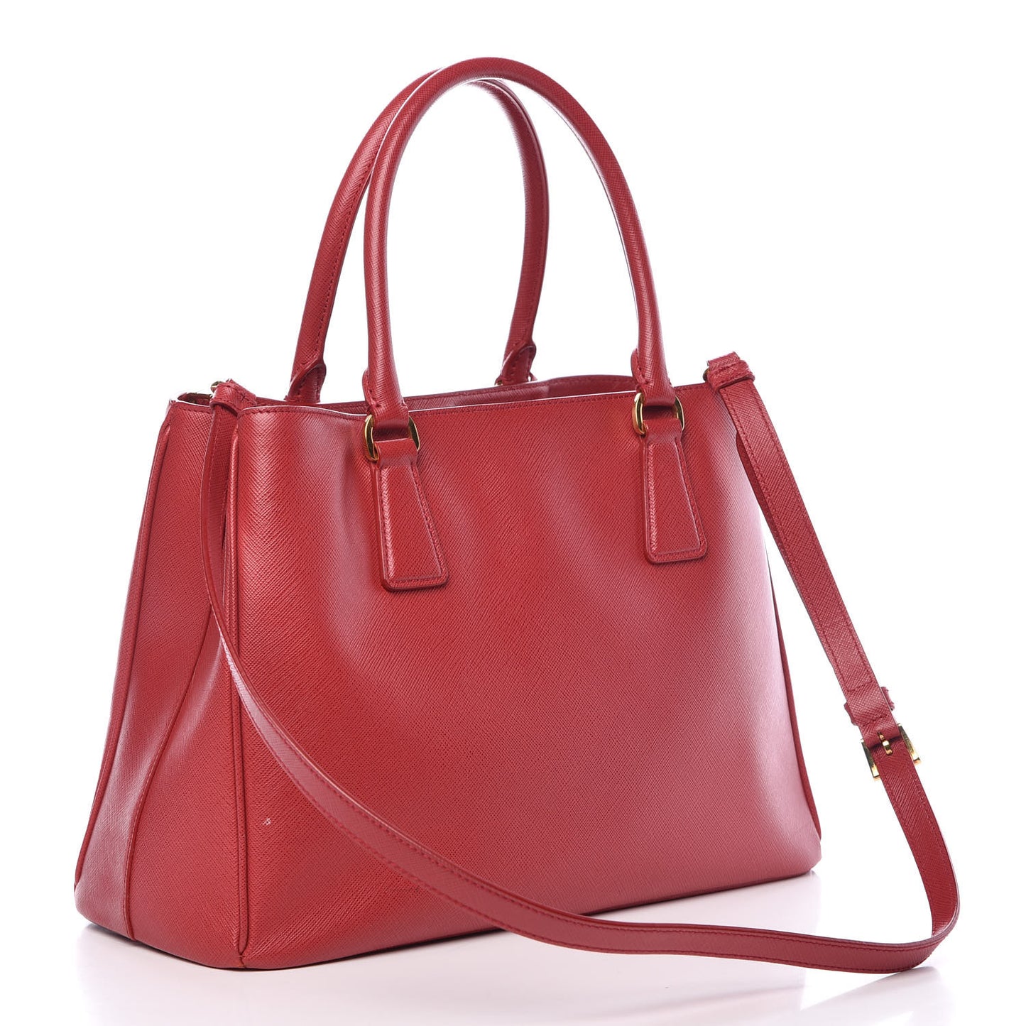Saffiano Lux Medium Tote Fuoco
