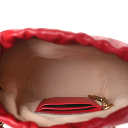 Gucci Calfskin Matelasse Mini GG Marmont 2.0 Bucket Bag Hibiscus Red 5 of 10