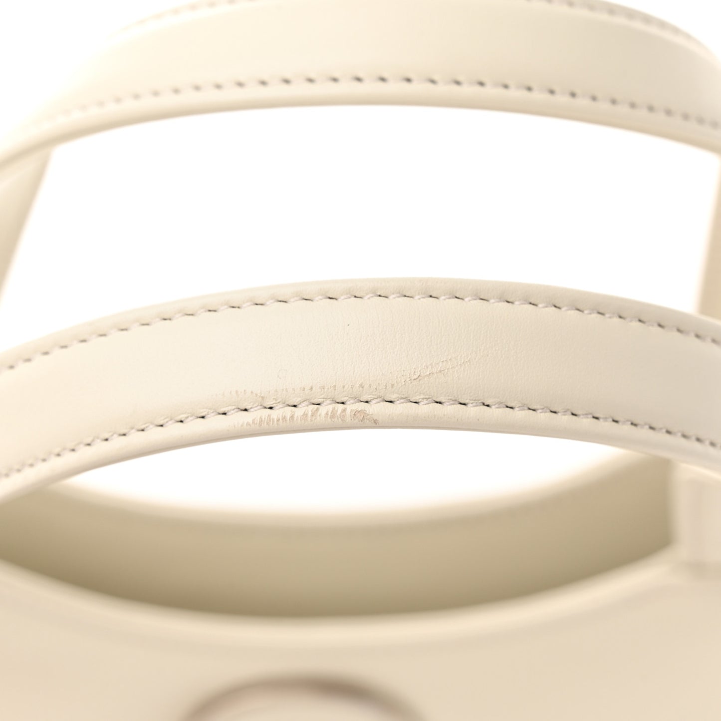 Senna Calfskin Petite GG Small Tote Mystic White