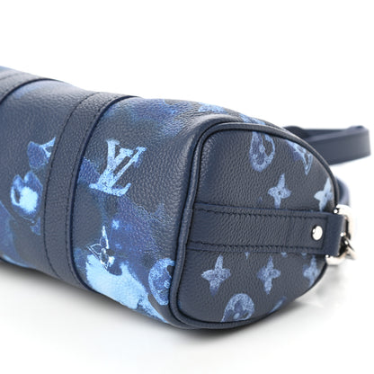 Louis Vuitton Monogram Ink Watercolor Keepall XS Blue 8 of 9
