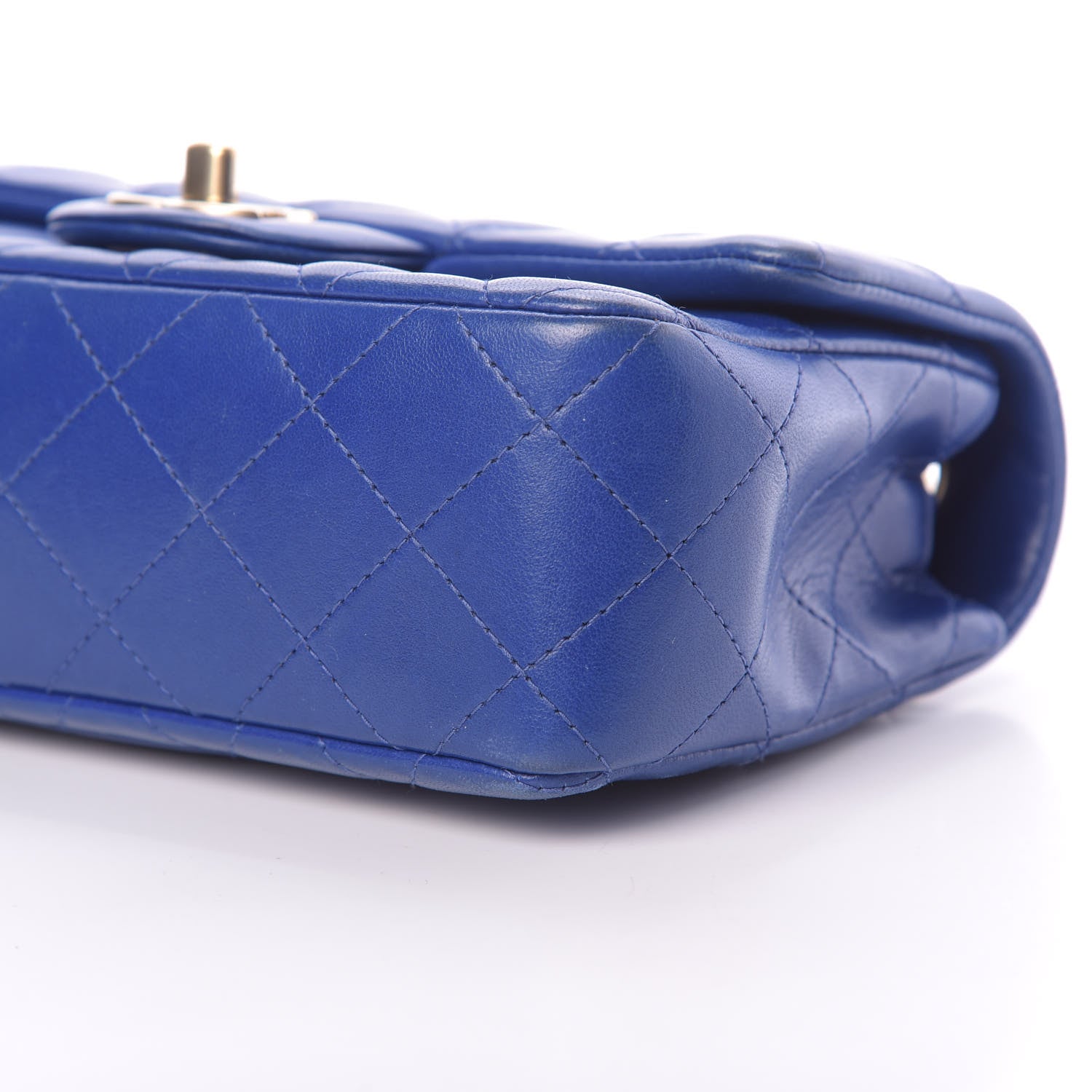 Chanel Lambskin Quilted Mini Rectangular Flap Royal Blue 9 of 11