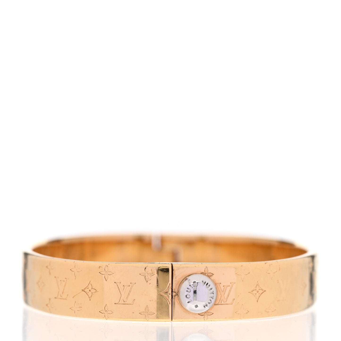 Brass Monogram Nanogram Cuff M Gold