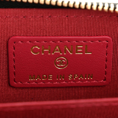 Chanel Lambskin Quilted Chanel 19 Zip Around Coin Purse Wallet Black 6 of 8