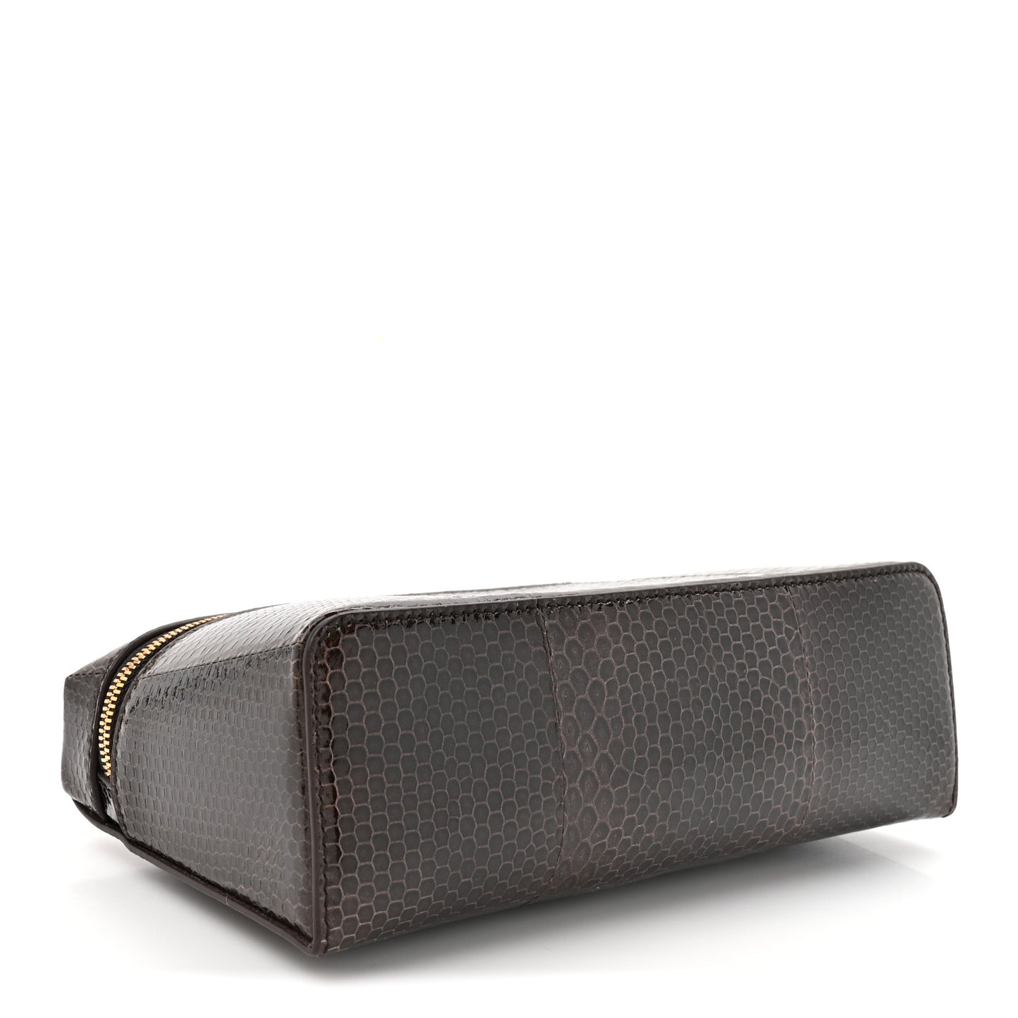 Water Snakeskin L19 Extra Pocket Pouch Dark Chocolate Licorice