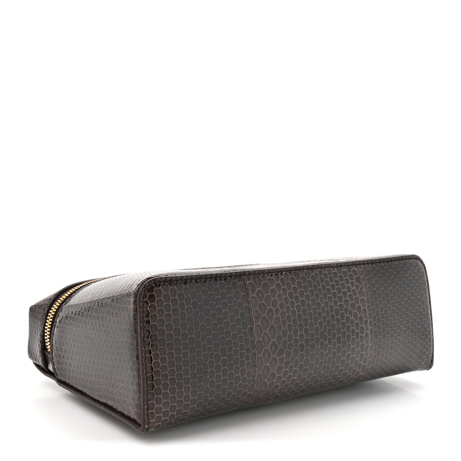 Loro Piana Water Snakeskin L19 Extra Pocket Pouch Dark Chocolate Licorice 4 of 10