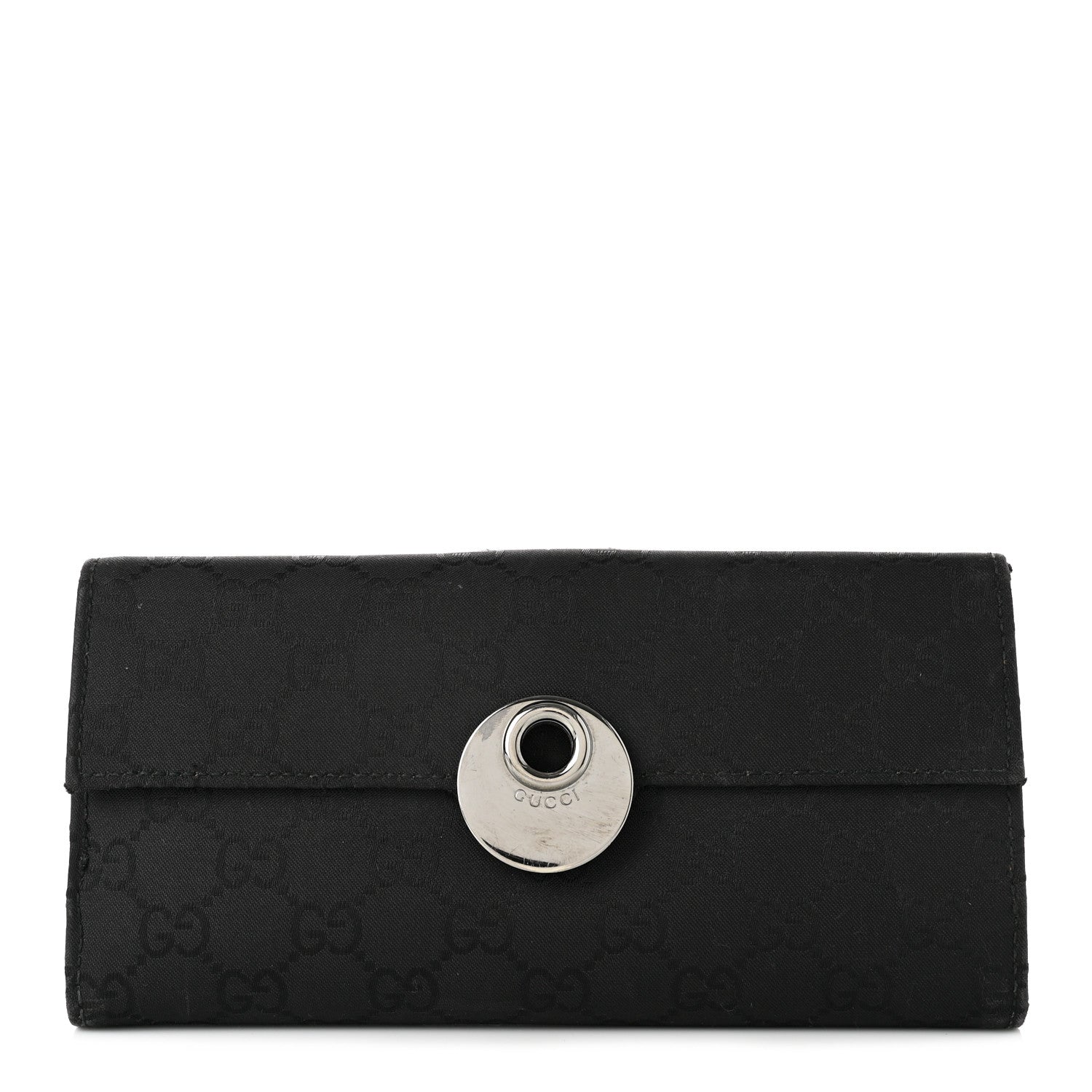Gucci Monogram Eclipse Continental Wallet Black 1 of 9