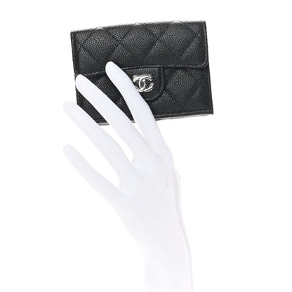 Chanel Caviar Quilted Double Flap Wallet Black 2 of 7