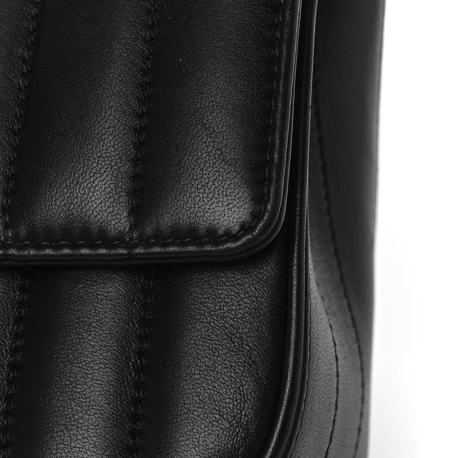 Saint Laurent Lambskin Matelasse Monogram Medium Vicky Chain Bag Black 12 of 13