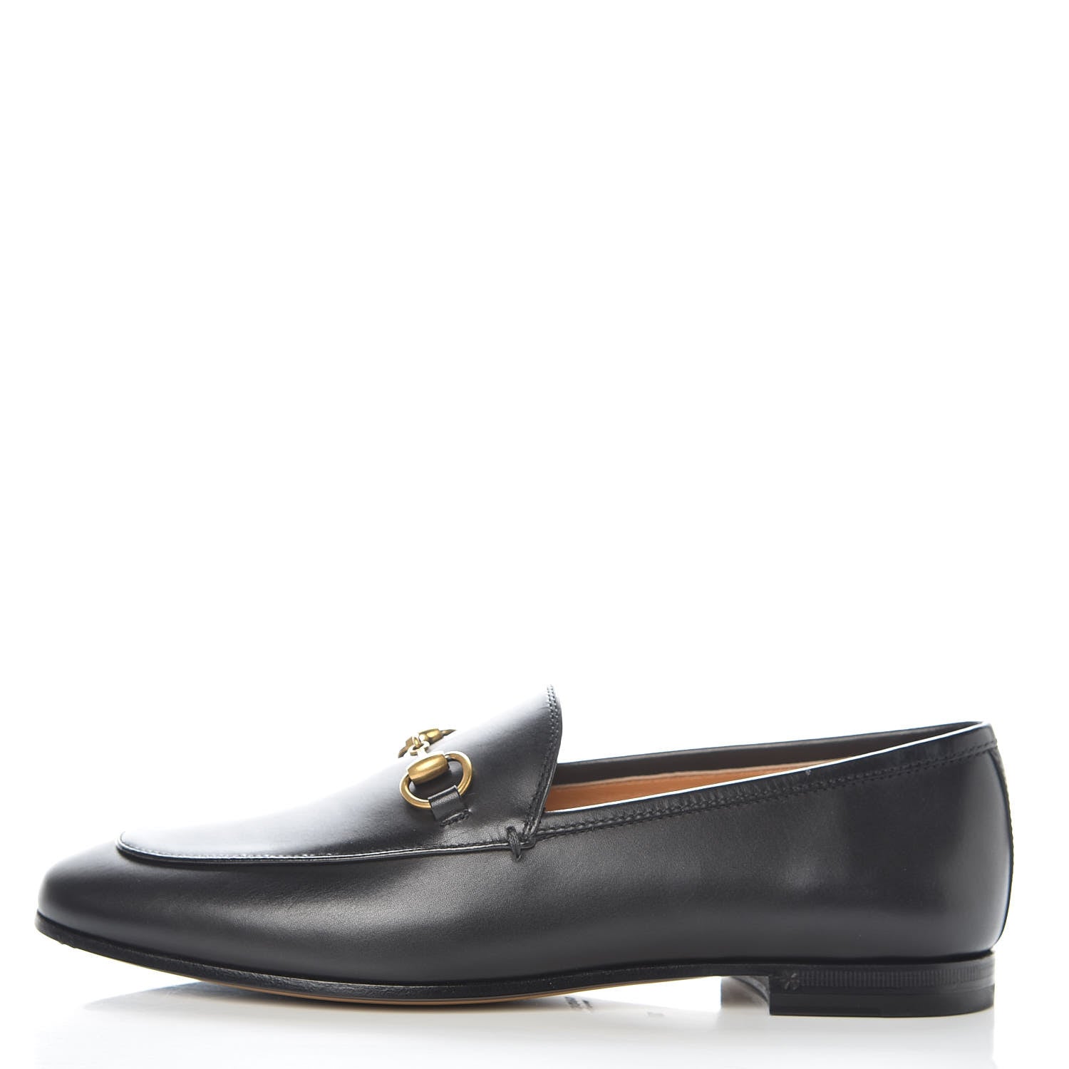 Gucci Calfskin Womens Jordaan Loafers 37 Black 1 of 9