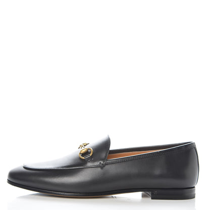 Gucci Calfskin Womens Jordaan Loafers 37 Black 1 of 9