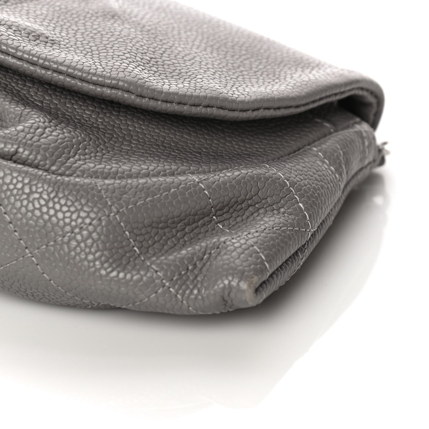 Caviar Half Moon Wallet On Chain WOC Grey