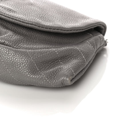 Chanel Caviar Half Moon Wallet On Chain WOC Grey 11 of 16