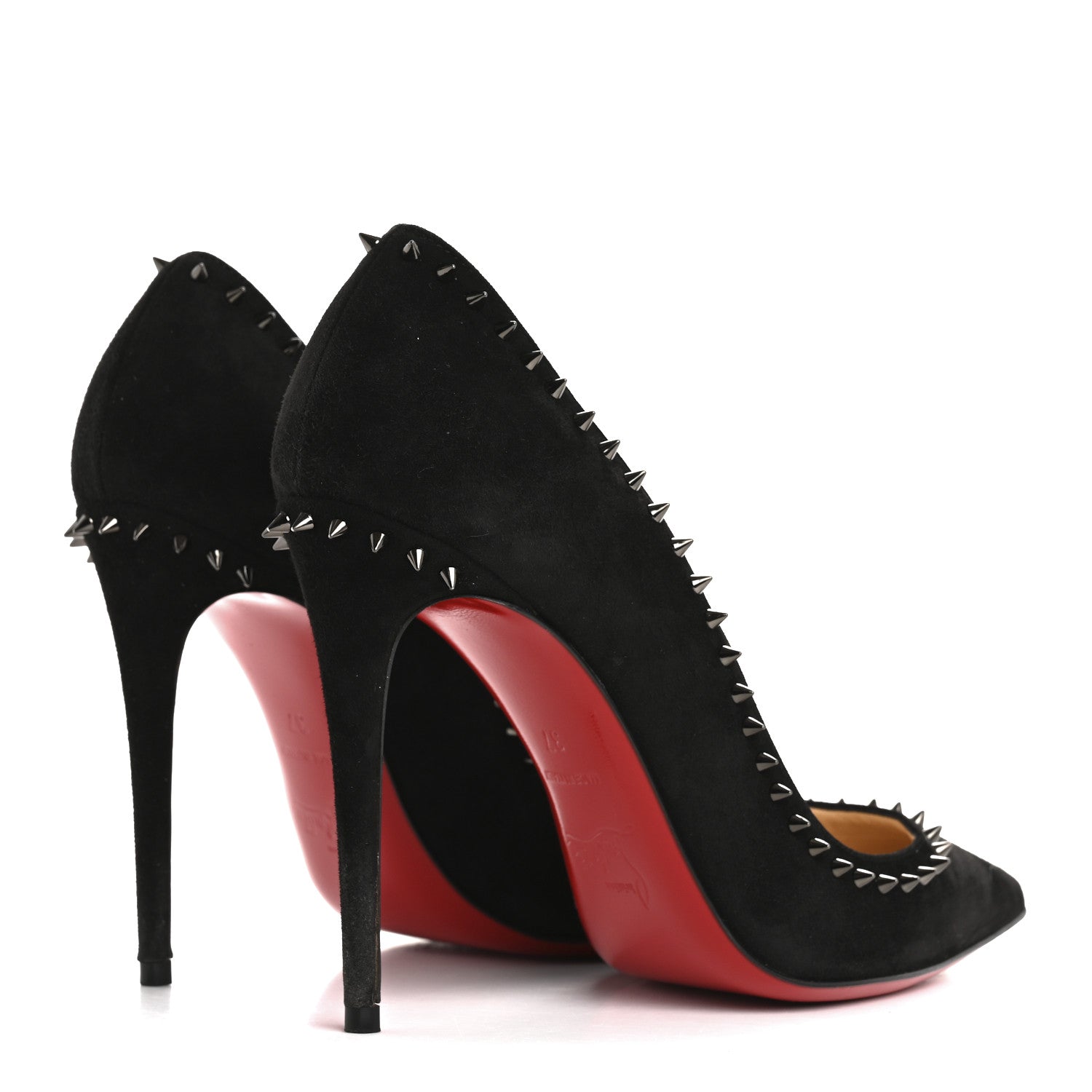 Christian Louboutin Veau Velours Anjalina 100 Pumps 37 Black 5 of 9