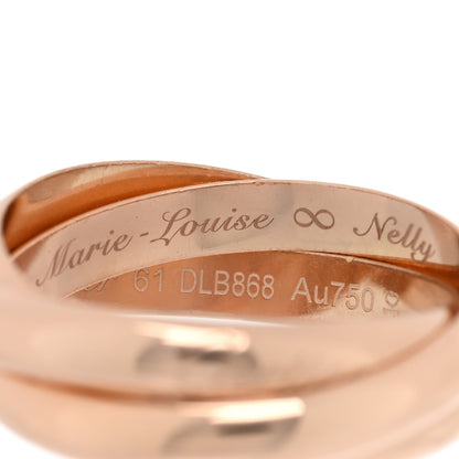 Cartier 18K Pink Gold Classic Trinity Ring 61 9.5 5 of 6