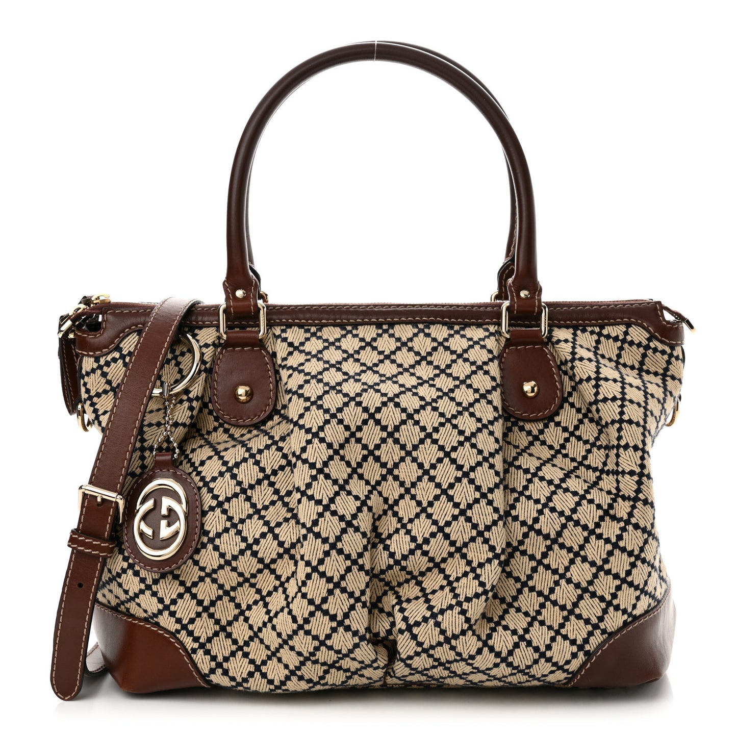 Diamante Large Sukey Top Handle Dark Brown