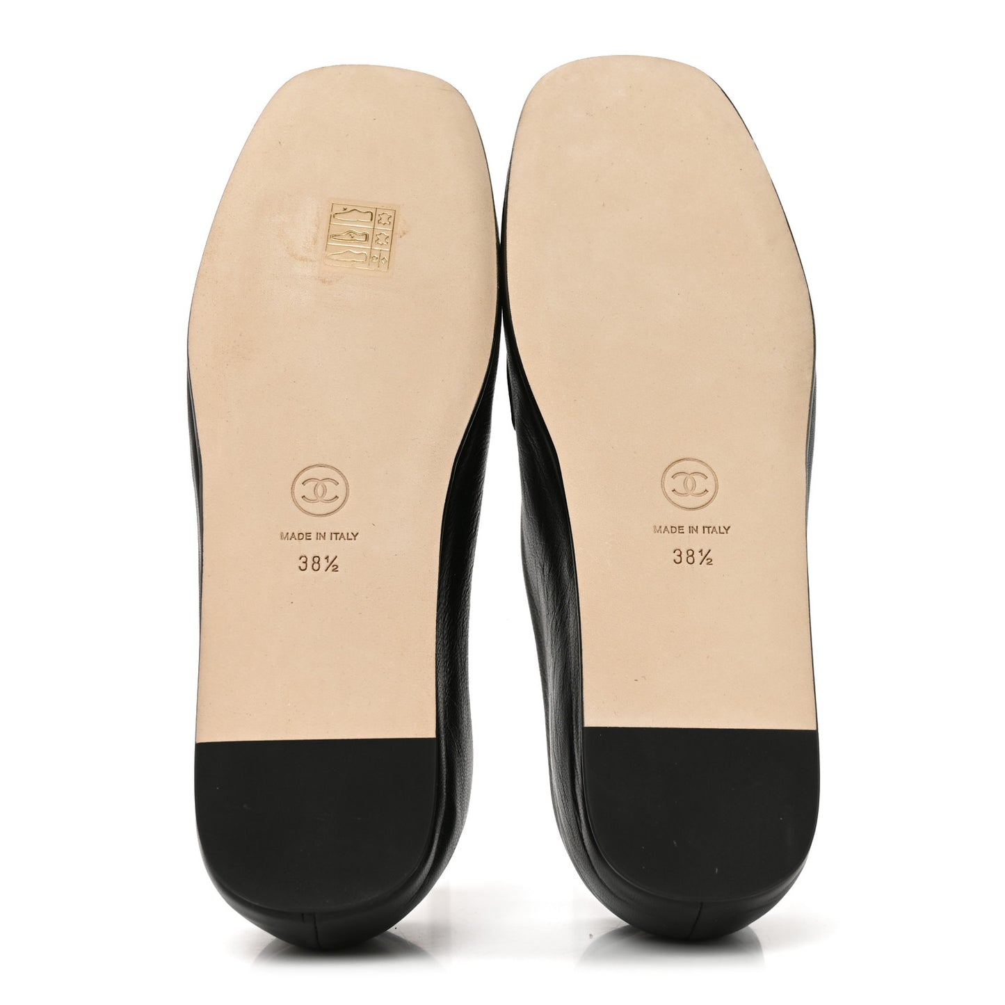 Goatskin CC Mocassin Loafers 38.5 Black