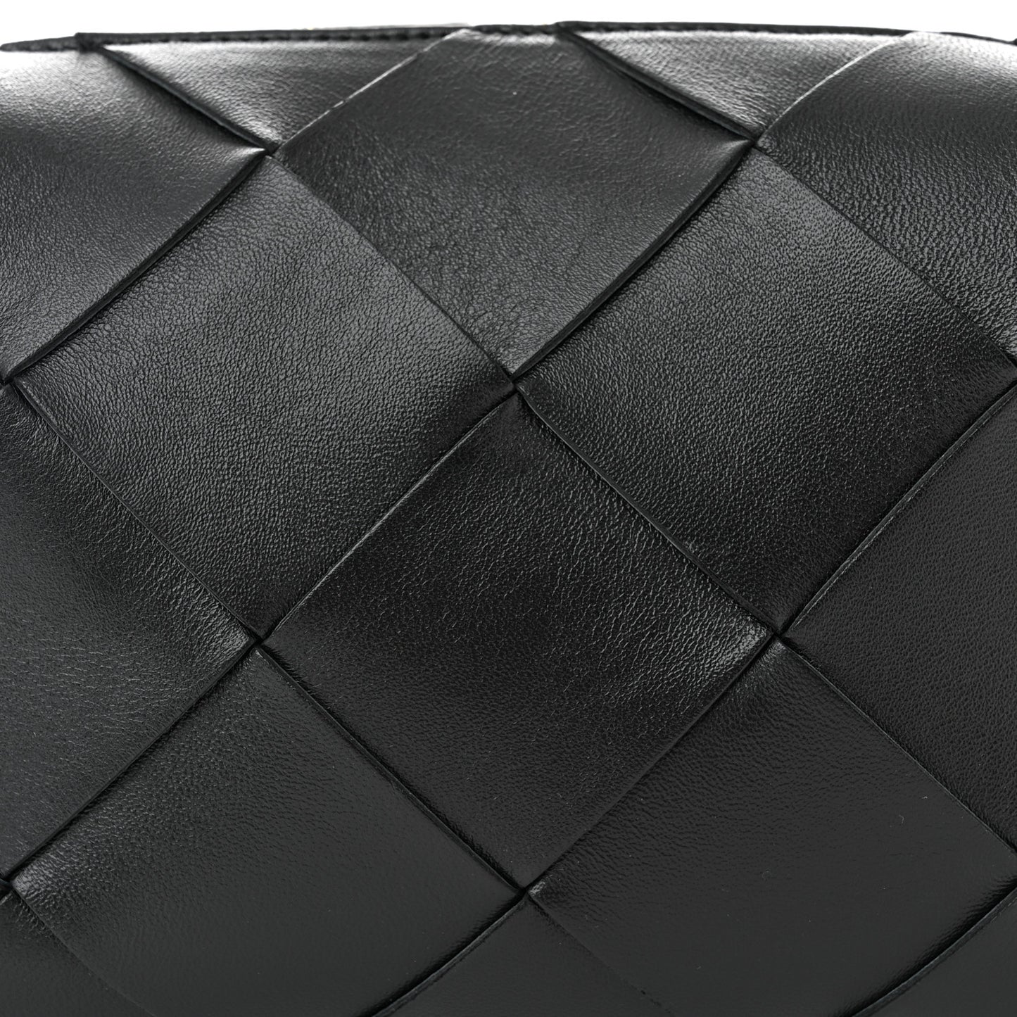 Lambskin Maxi Intrecciato Small Cassette Camera Bag Black