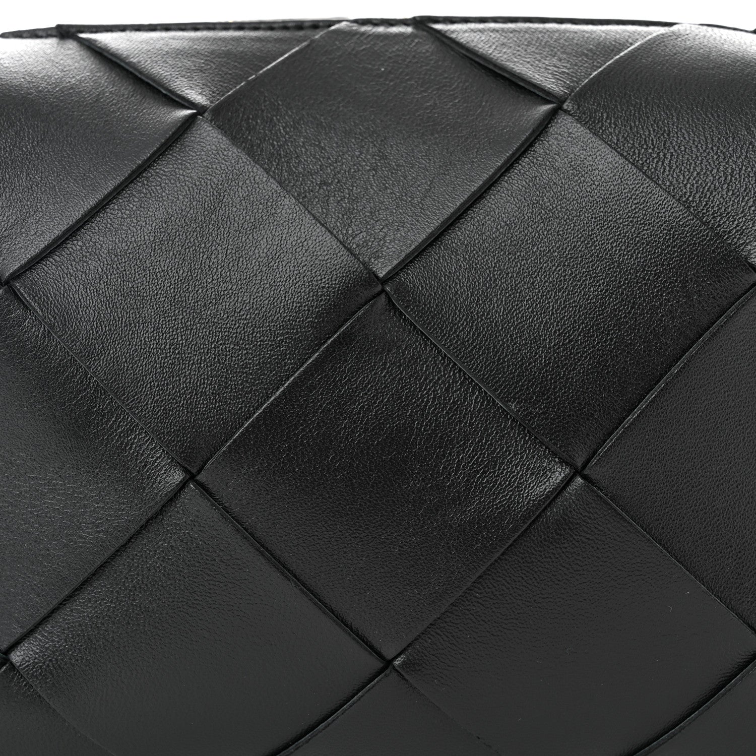 Bottega Veneta Lambskin Maxi Intrecciato Small Cassette Camera Bag Black 7 of 9
