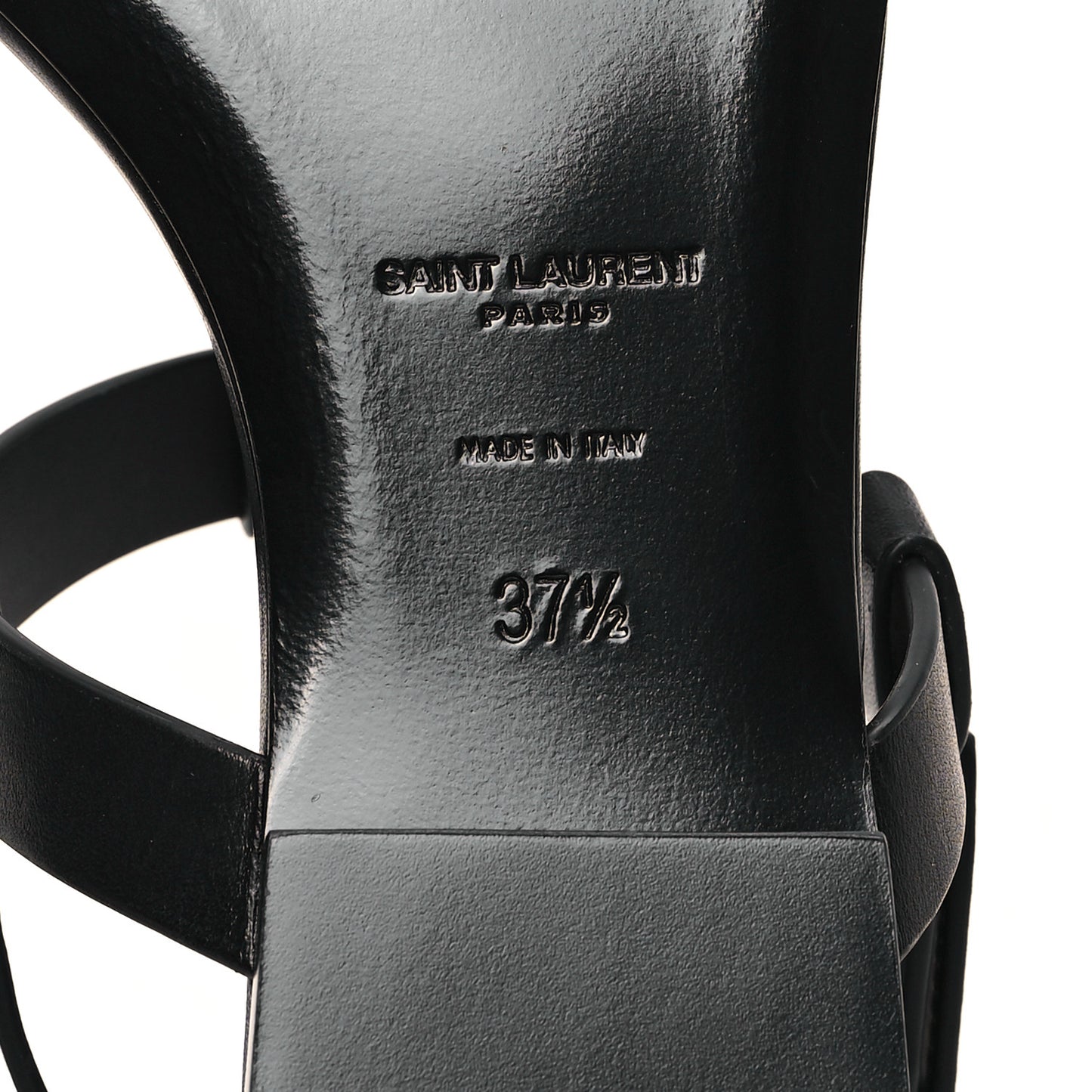 Calfskin Cassandra Monogram Sandals 37.5 Black
