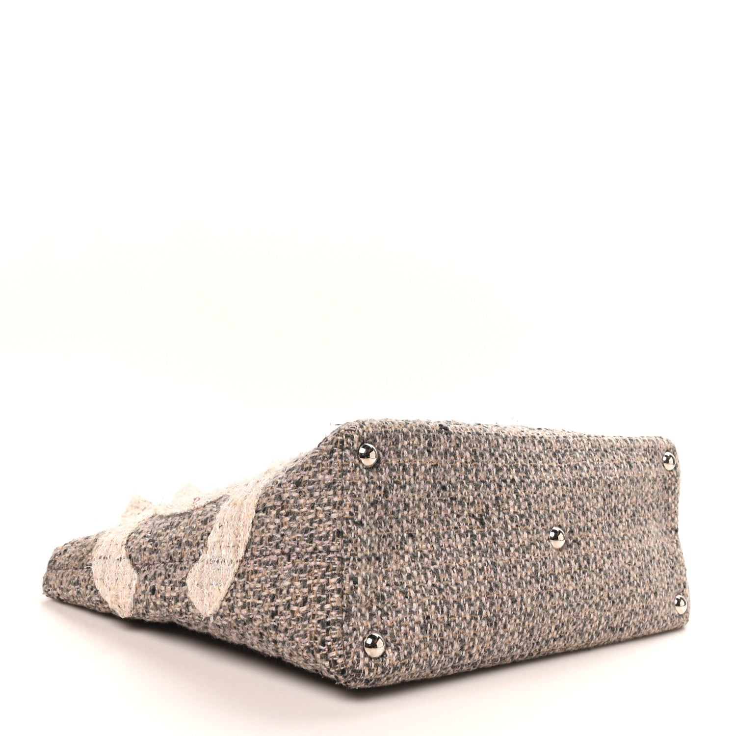Chanel Tweed Quilted Cambon Tote Grey 3 of 9
