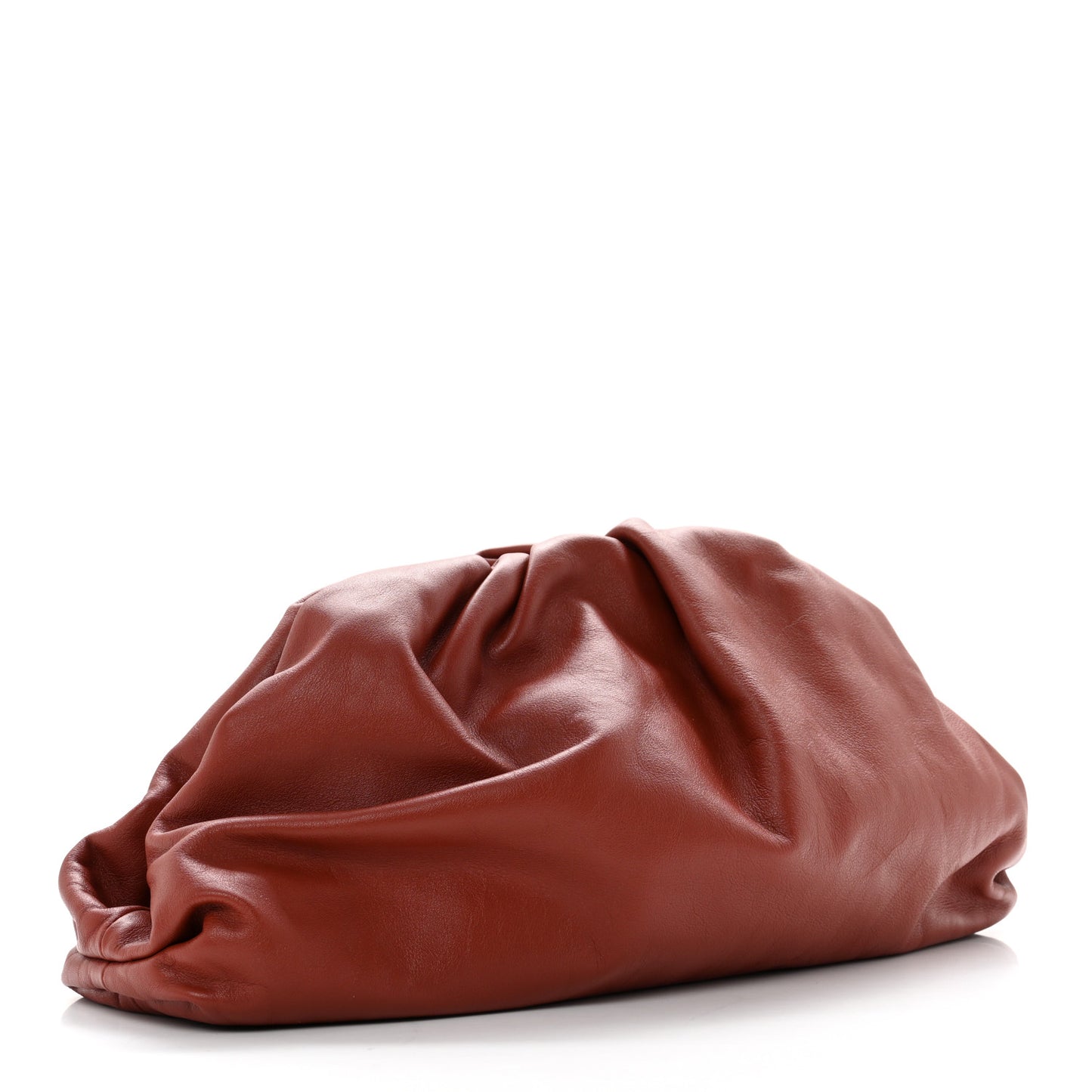 Smooth Butter Calf The Pouch Oversized Clutch Rust